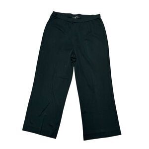 Ming Wang Acrylic Knit Pants‎ Black Pull-On Tapered Leg Women's Large Petite